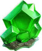 galactic gems green crystal symbol